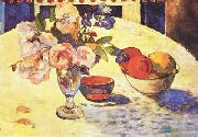 Flowers and a Bowl of Fruit on a Table  4 Paul Gauguin